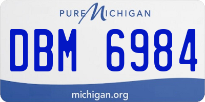 MI license plate DBM6984