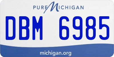 MI license plate DBM6985