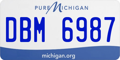 MI license plate DBM6987