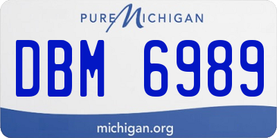 MI license plate DBM6989