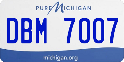 MI license plate DBM7007