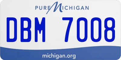 MI license plate DBM7008