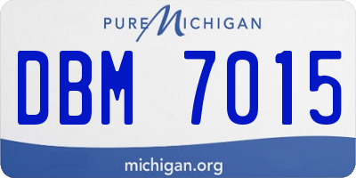 MI license plate DBM7015
