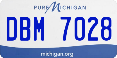 MI license plate DBM7028