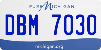 MI license plate DBM7030