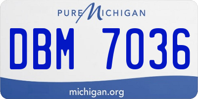 MI license plate DBM7036