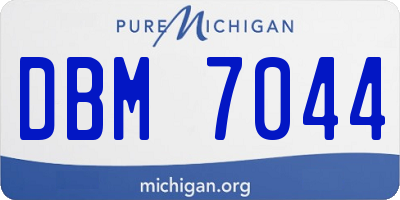 MI license plate DBM7044