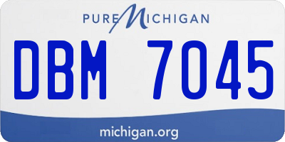 MI license plate DBM7045