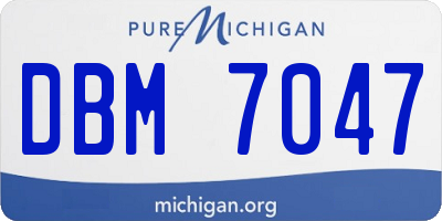 MI license plate DBM7047
