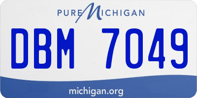 MI license plate DBM7049