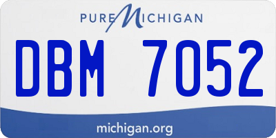 MI license plate DBM7052