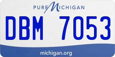 MI license plate DBM7053