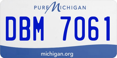 MI license plate DBM7061