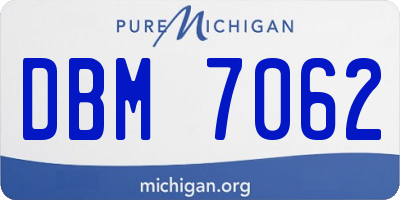 MI license plate DBM7062