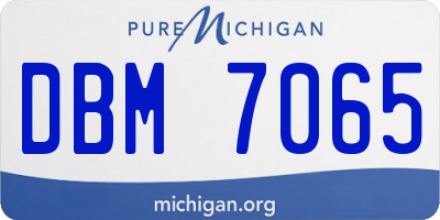 MI license plate DBM7065