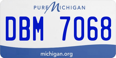 MI license plate DBM7068