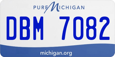MI license plate DBM7082