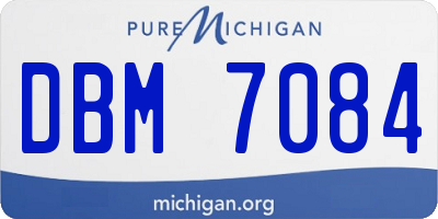 MI license plate DBM7084