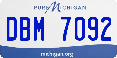 MI license plate DBM7092