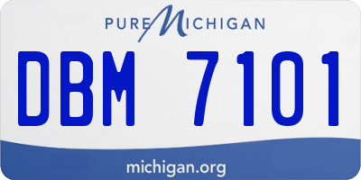 MI license plate DBM7101
