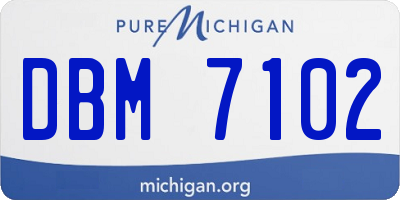 MI license plate DBM7102