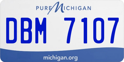 MI license plate DBM7107