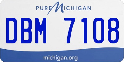 MI license plate DBM7108