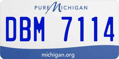 MI license plate DBM7114