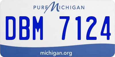 MI license plate DBM7124
