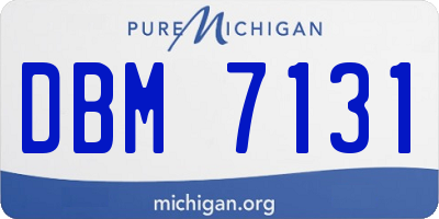 MI license plate DBM7131