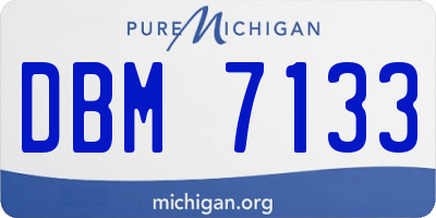 MI license plate DBM7133