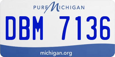 MI license plate DBM7136