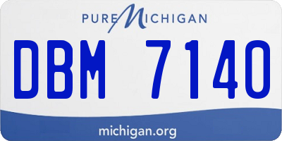 MI license plate DBM7140