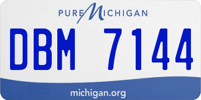 MI license plate DBM7144