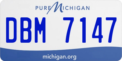 MI license plate DBM7147