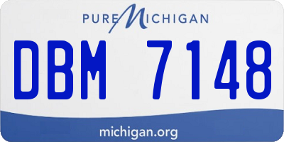 MI license plate DBM7148