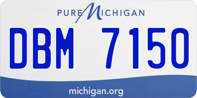 MI license plate DBM7150