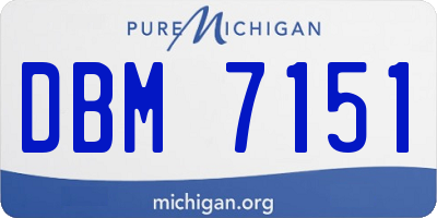 MI license plate DBM7151