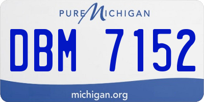 MI license plate DBM7152