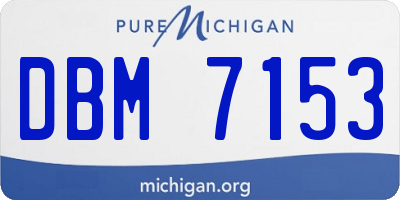 MI license plate DBM7153