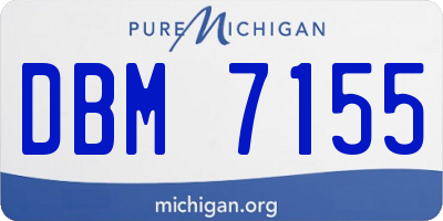 MI license plate DBM7155