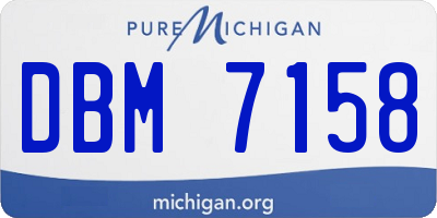 MI license plate DBM7158