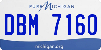 MI license plate DBM7160