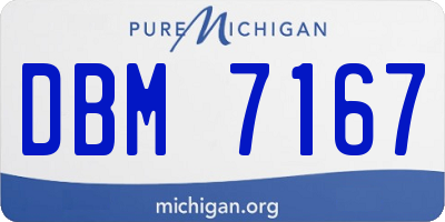 MI license plate DBM7167