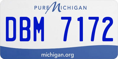 MI license plate DBM7172
