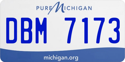 MI license plate DBM7173