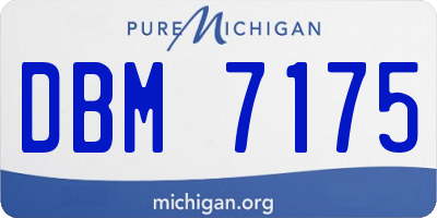 MI license plate DBM7175