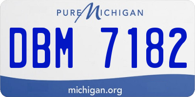 MI license plate DBM7182