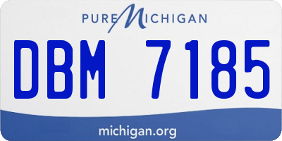 MI license plate DBM7185