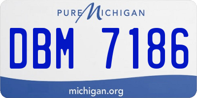 MI license plate DBM7186
